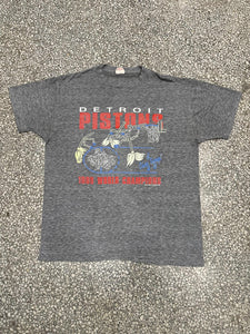 Detroit Pistons Vintage 1989 Sweep Lakers Paper Thin Grey ABC Vintage 