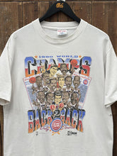 Load image into Gallery viewer, Detroit Pistons Vintage 1990 Back 2 Back Daly Double World Champs Sof Tee Faded White ABC Vintage 