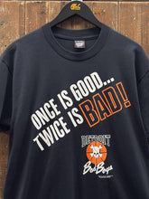 Load image into Gallery viewer, Detroit Pistons Vintage 1990 Bad Boys Once Is Good...Twice Is Bad! Tee Black ABC Vintage 