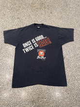 Load image into Gallery viewer, Detroit Pistons Vintage 1990 Bad Boys Once Is Good...Twice Is Bad! Tee Black ABC Vintage 