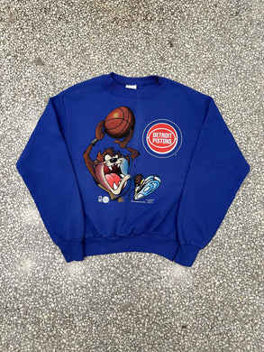 Detroit Pistons Vintage 1995 Taz Crewneck Blue ABC Vintage 