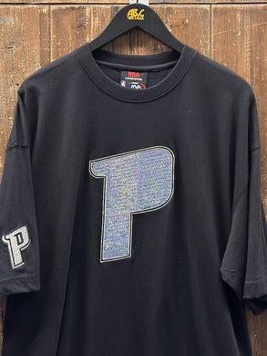 Detroit Pistons Vintage 1996 Sequins P Logo Tee Black ABC Vintage 