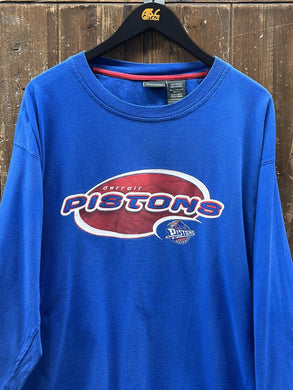 Detroit Pistons Vintage 2000s L/S Tee Faded Blue ABC Vintage 