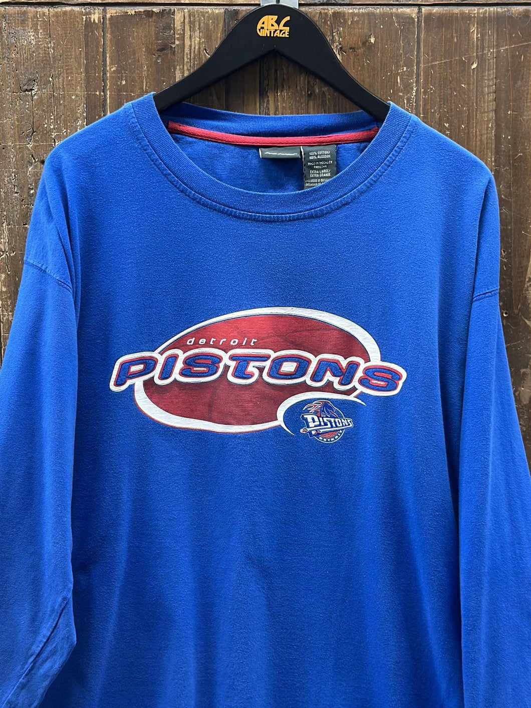 Detroit Pistons Vintage 2000s L/S Tee Faded Blue ABC Vintage 