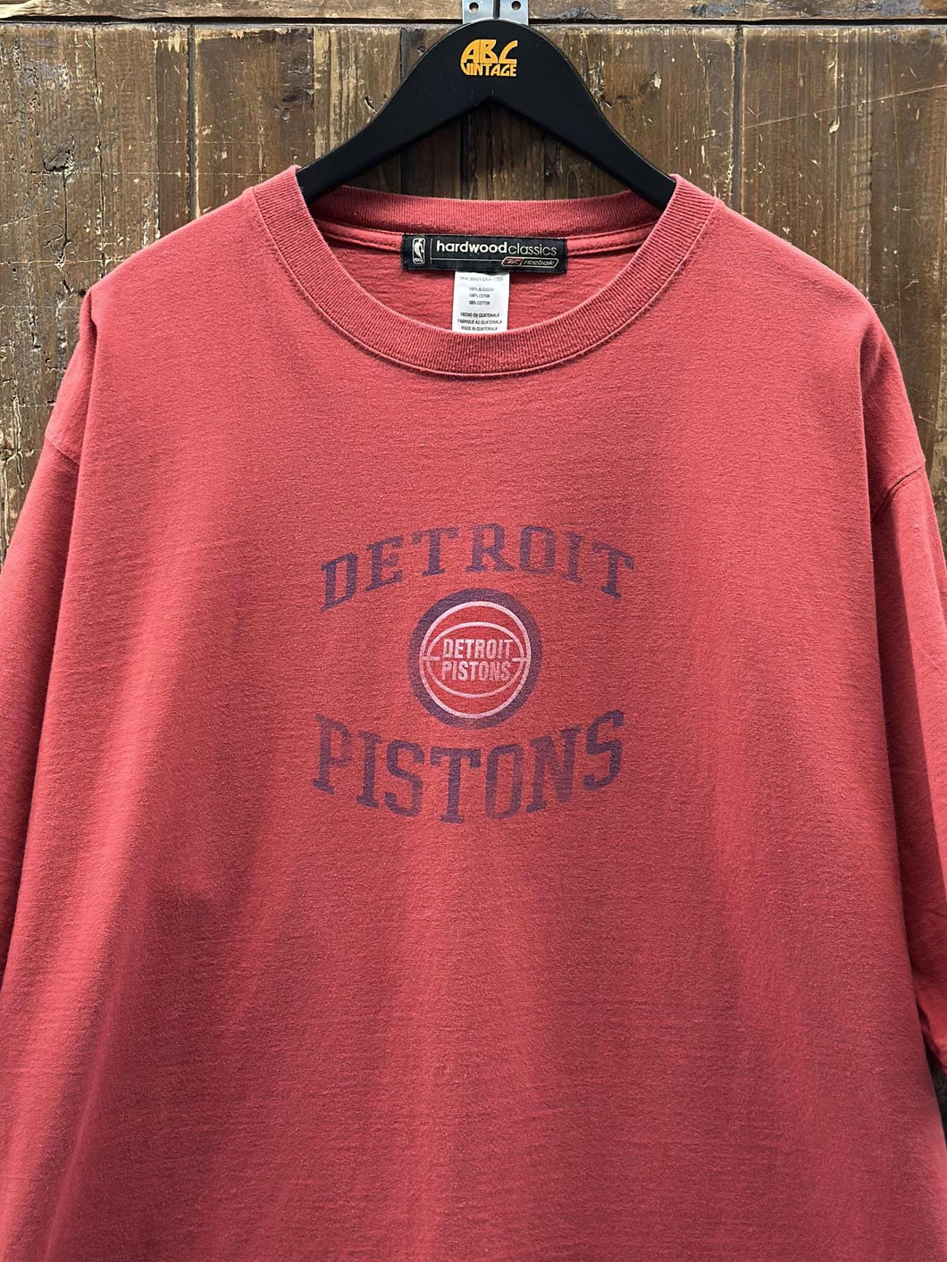 Detroit Pistons Vintage 2000s Reebok Shirt Faded Red ABC Vintage 