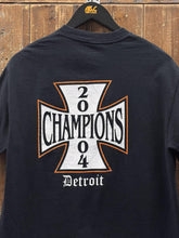 Load image into Gallery viewer, Detroit Pistons Vintage 2004 West Coast Choppers Bootleg Tee Black ABC Vintage 