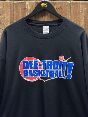 Detroit Pistons Vintage 2005 Dee-Troit Basketball Tee Black ABC Vintage 