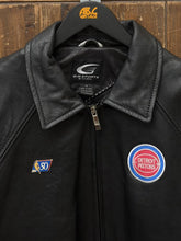 Load image into Gallery viewer, Detroit Pistons Vintage 2007-2008 50 Season Leather Jacket Black ABC Vintage 