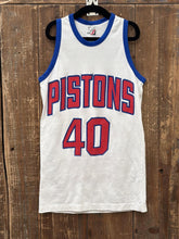 Load image into Gallery viewer, Detroit Pistons Vintage 80s Bill Laimbeer Youth Cotton Jersey White ABC Vintage 