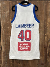 Load image into Gallery viewer, Detroit Pistons Vintage 80s Bill Laimbeer Youth Cotton Jersey White ABC Vintage 