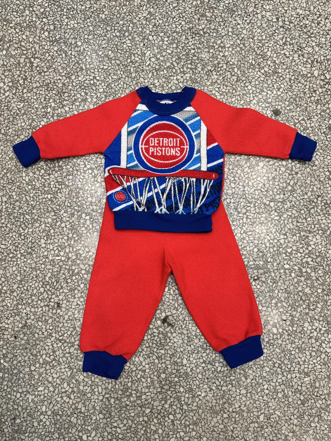 Detroit Pistons Vintage 90s Baby Fleece PJ Set ABC Vintage 