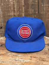 Load image into Gallery viewer, Detroit Pistons Vintage 90s Circle Logo Snapback Blue ABC Vintage 