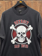 Load image into Gallery viewer, Detroit Pistons Vintage 90s Detroit Bad Boys Skull Bootleg Tee Black Red ABC Vintage 