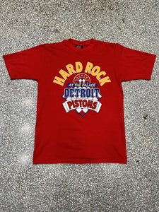 Detroit Pistons Vintage 90s Hard Rock At The Palace Red ABC Vintage 