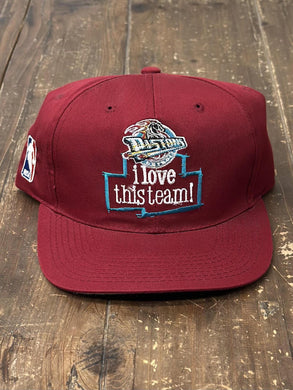 Detroit Pistons Vintage 90s I Love This Team Snapback ABC Vintage 