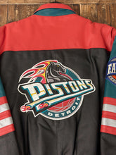 Load image into Gallery viewer, Detroit Pistons Vintage 90s Jeff Hamilton OG Horse Logo Leather Varsity Jacket ABC Vintage 
