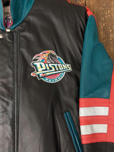 Load image into Gallery viewer, Detroit Pistons Vintage 90s Jeff Hamilton OG Horse Logo Leather Varsity Jacket ABC Vintage 