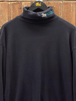 Detroit Pistons Vintage 90s Mock Neck L/S Tee Lee Tag Black ABC Vintage 