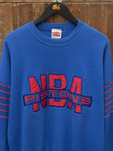 Load image into Gallery viewer, Detroit Pistons Vintage 90s NBA Nutmeg Crewneck Blue ABC Vintage 