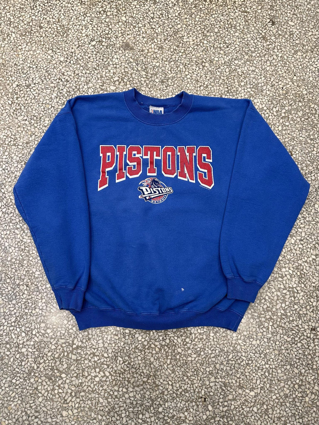 Detroit Pistons Vintage 90s NBA Tag Crewneck Faded Blue ABC Vintage 