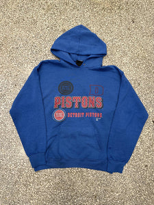 Detroit Pistons Vintage 90s Soft Cotton Hoodie Faded Blue ABC Vintage 
