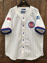 Load image into Gallery viewer, Detroit Pistons Vintage 90s Starter Pinstripes Baseball Jersey White ABC Vintage 