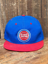 Load image into Gallery viewer, Detroit Pistons Vintage 90s TI$A Custom Snapback Blue Red ABC Vintage 