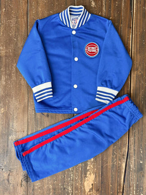 Detroit Pistons Vintage 90s Youth Bomber Jacket/Pant Set Blue ABC Vintage 