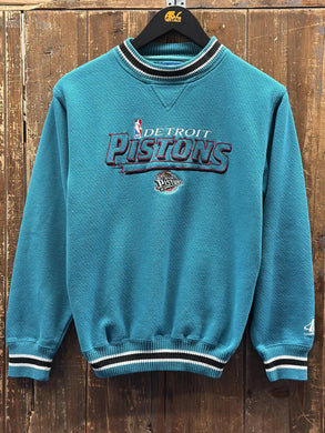 Detroit Pistons Vintage 90s Youth Crewneck Teal ABC Vintage 
