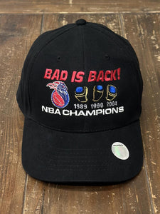Detroit Pistons Vintage Bad Is Back NBA Champions Dad Hat Black ABC Vintage 