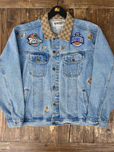 Load image into Gallery viewer, Detroit Pistons Vintage Custom Wrangler Denim Trucker Jacket ABC Vintage 