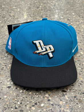 Detroit Pistons Vintage OG DP Logo Nike Hat Teal Black ABC Vintage 