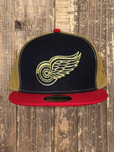 Load image into Gallery viewer, Detroit Red Wings New Era Fitted Cap Navy Gold Red ABC Vintage 