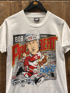 Detroit Red Wings Vintage 1990 Bob Probert Enforcer White ABC Vintage 