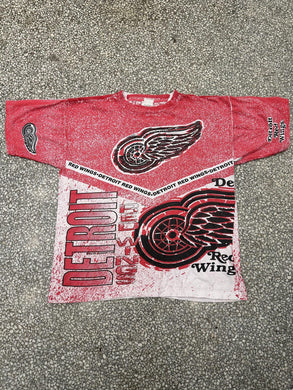 Detroit Red Wings Vintage 1991 All Over Print Tee ABC Vintage 