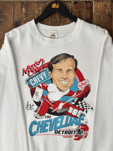 Load image into Gallery viewer, Detroit Red Wings Vintage 1991 Tim Cheveldae Motor City&#39;s Chevy Crewneck White ABC Vintage 