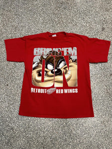 Detroit Red Wings Vintage 1998 Taz Bring 'Em On Red ABC Vintage 