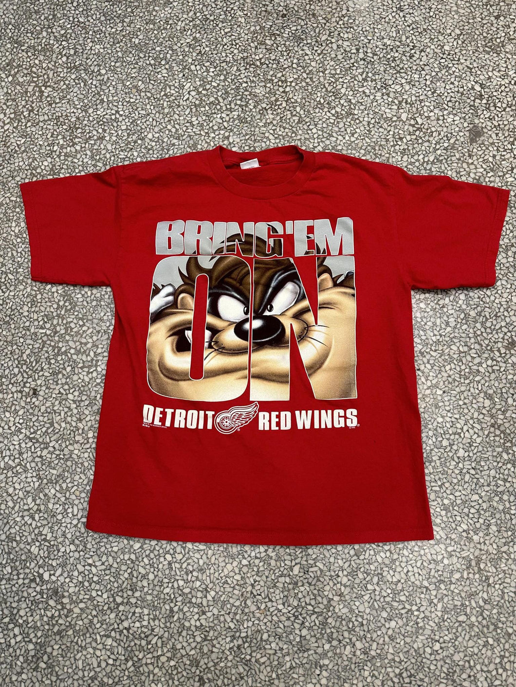 Detroit Red Wings Vintage 1998 Taz Bring 'Em On Red ABC Vintage 