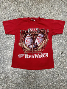 Detroit Red Wings Vintage 1998 Taz Wearing Helmet Faded Red ABC Vintage 