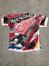 Load image into Gallery viewer, Detroit Red Wings Vintage 90s All Over Print Tee ABC Vintage 