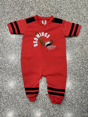 Detroit Red Wings Vintage 90s Baby Onesies Red ABC Vintage 