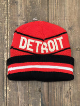 Load image into Gallery viewer, Detroit Red Wings Vintage 90s Beanie Stripes Red Black ABC Vintage 