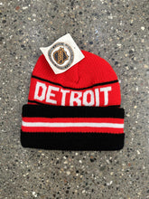 Load image into Gallery viewer, Detroit Red Wings Vintage 90s Beanie Stripes Red Black ABC Vintage 