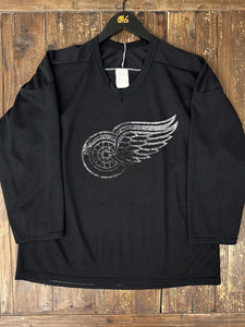 Detroit Red Wings Vintage 90s CCM Hockey Jersey Faded Black White ABC Vintage 