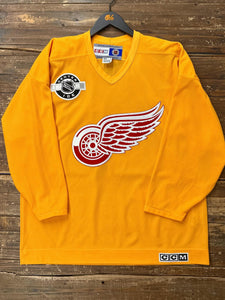 Detroit Red Wings Vintage 90s CCM Hockey Jersey Yellow ABC Vintage 