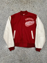 Load image into Gallery viewer, Detroit Red Wings Vintage 90s Chalk Line Wool Leather Varsity Jacket ABC Vintage 