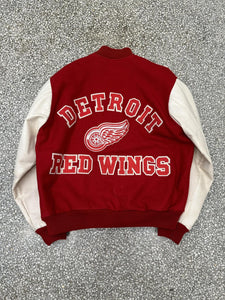 Detroit Red Wings Vintage 90s Chalk Line Wool Leather Varsity Jacket ABC Vintage 