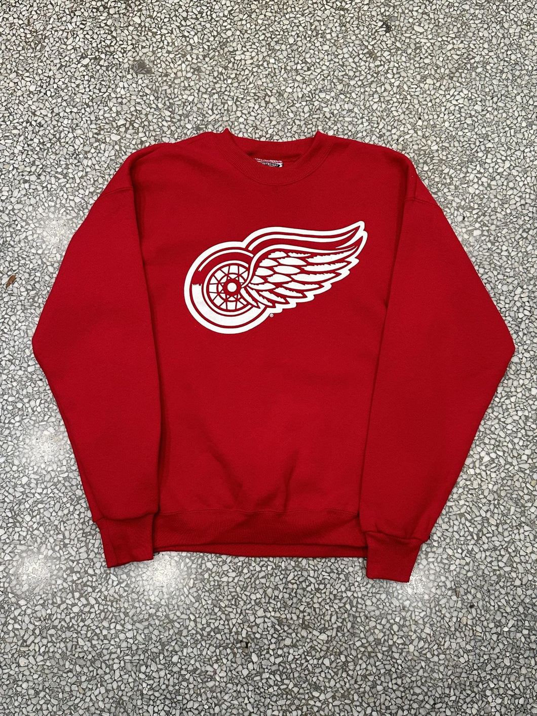 Detroit Red Wings Vintage 90s Classic Logo Crewneck Red ABC Vintage 