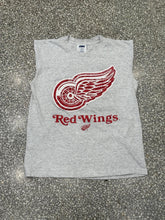 Load image into Gallery viewer, Detroit Red Wings Vintage 90s Cutoff Cropped Tee Grey ABC Vintage 