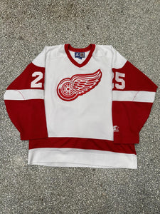 Detroit Red Wings Vintage 90s Darren McCarty Starter Hockey Jersey White ABC Vintage 